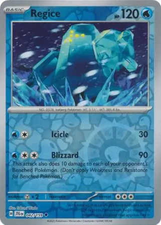 Regice Reverse Holo 042