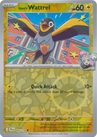 Iono's Wattrel Reverse Holo 054