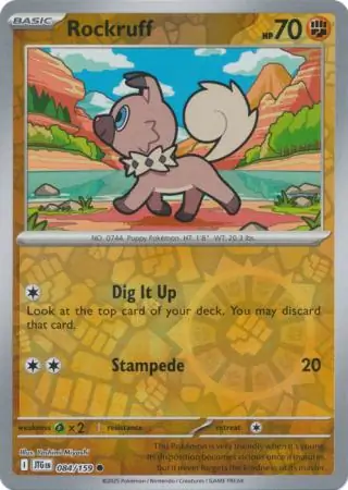 Rockruff Reverse Holo 084