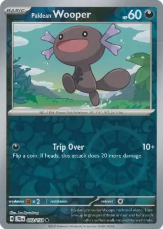 Paldean Wooper Reverse Holo 093