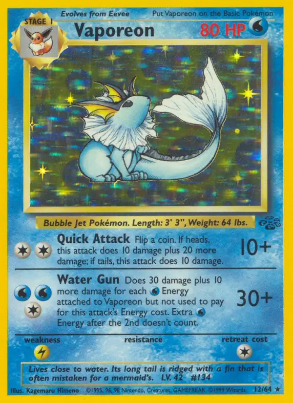 Vaporeon Holo 12