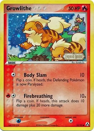 Growlithe Reverse Holo 55 Normal
