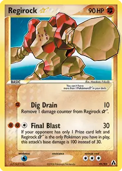 Regirock Gold Star 91 Normal