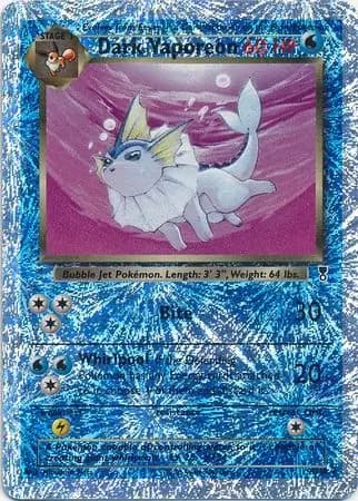 Dark Vaporeon Reverse Holo 9 Normal
