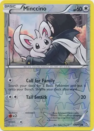 Minccino Reverse Holo 104 Normal