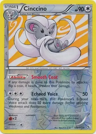 Cinccino Reverse Holo 105 Normal