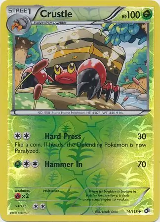 Crustle Reverse Holo 14