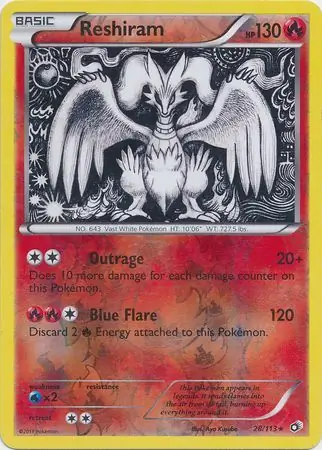 Reshiram Reverse Holo 28 Normal