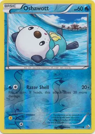 Oshawott Reverse Holo 37 Normal