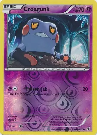 Croagunk Reverse Holo 62 Normal