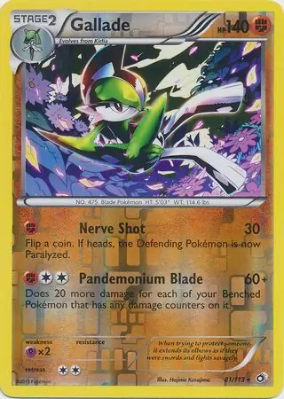 Gallade Reverse Holo 81 Normal