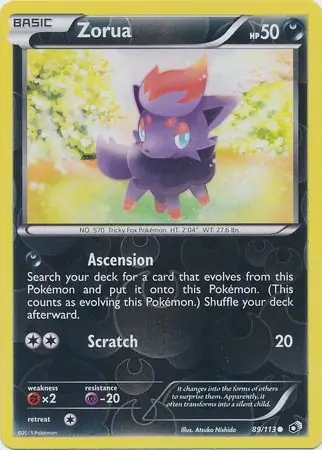 Zorua Reverse Holo 89 Normal