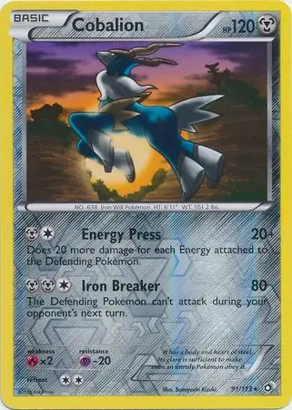 Cobalion Reverse Holo 91 Normal