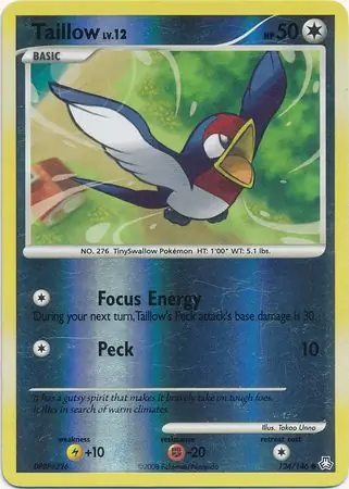 Taillow Reverse Holo 124