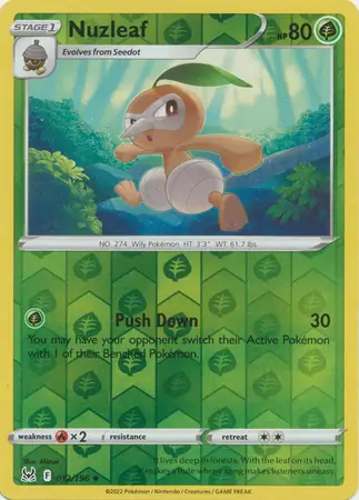 Nuzleaf Reverse Holo 012 Normal