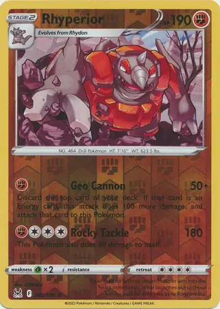 Rhyperior Reverse Holo 091 Normal
