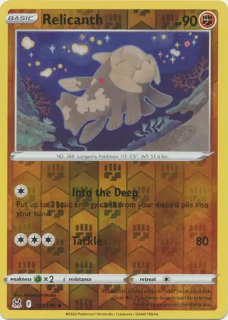 Relicanth Reverse Holo 101 Normal