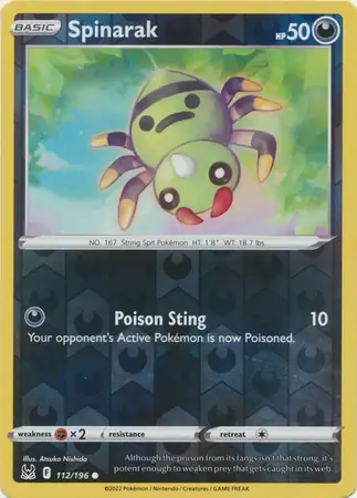 Spinarak Reverse Holo 112 Normal