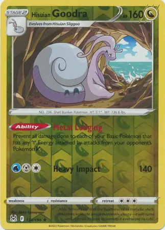 Hisuian Goodra Reverse Holo 134 Normal