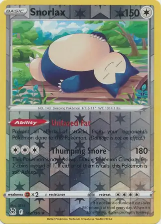 Snorlax Reverse Holo 143 Normal