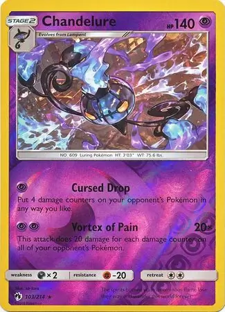 Chandelure Reverse Holo 103 Normal