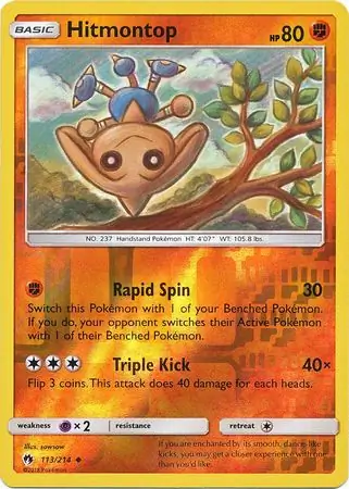 Hitmontop Reverse Holo 113 Normal