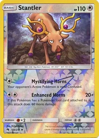 Stantler Reverse Holo 156 Normal