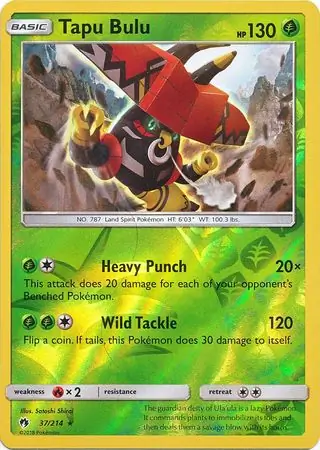 Tapu Bulu Reverse Holo 37 Normal