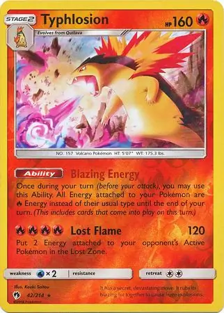 Typhlosion Reverse Holo 42 Normal