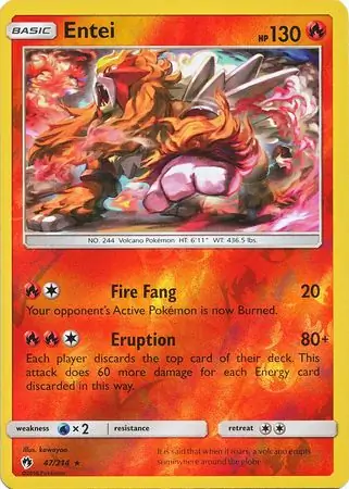 Entei Reverse Holo 47 Normal
