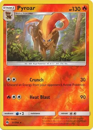 Pyroar Reverse Holo 51 Normal