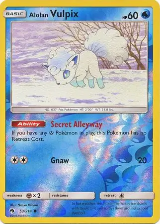 Alolan Vulpix Reverse Holo 53 Normal