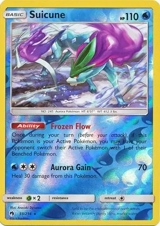 Suicune Reverse Holo 59