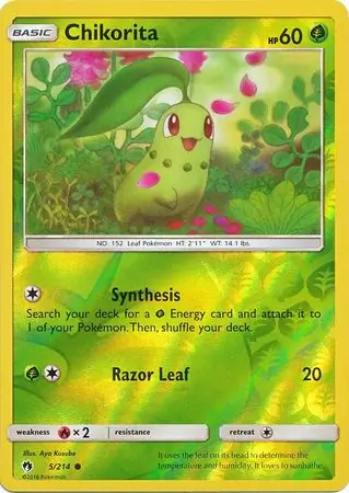 Chikorita Reverse Holo 5 Normal