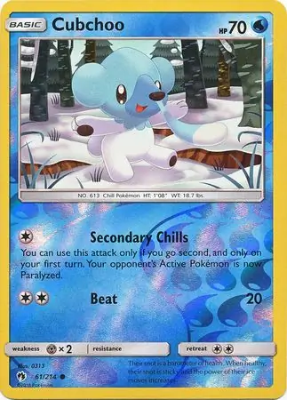 Cubchoo Reverse Holo 61 Normal