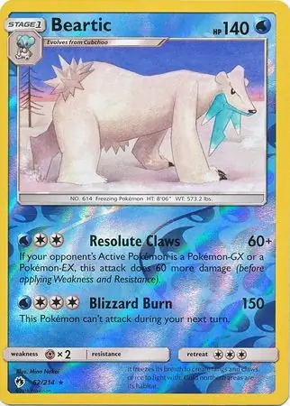 Beartic Reverse Holo 62 Normal