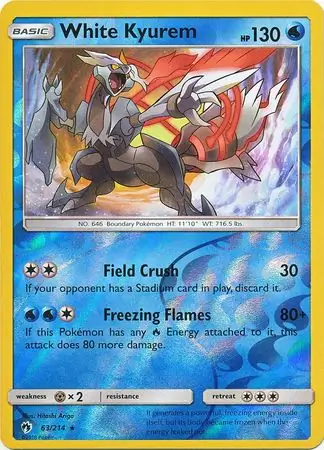 White Kyurem Reverse Holo 63 Normal