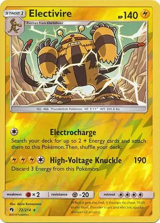 Electivire Reverse Holo 72 Normal