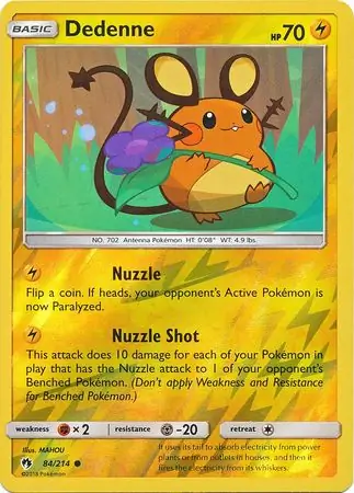 Dedenne Reverse Holo 84