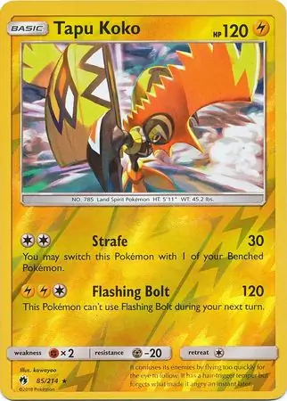 Tapu Koko Reverse Holo 85