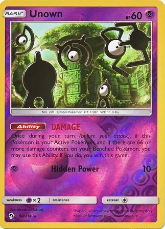 Unown Reverse Holo 90 Normal