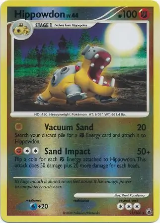 Hippowdon Reverse Holo 21 Normal