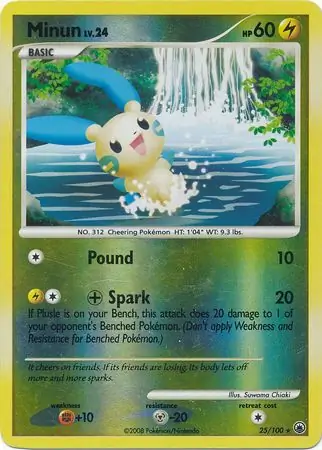 Minun Reverse Holo 25