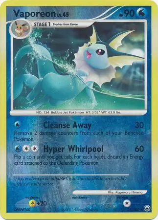 Vaporeon Reverse Holo 34 Normal