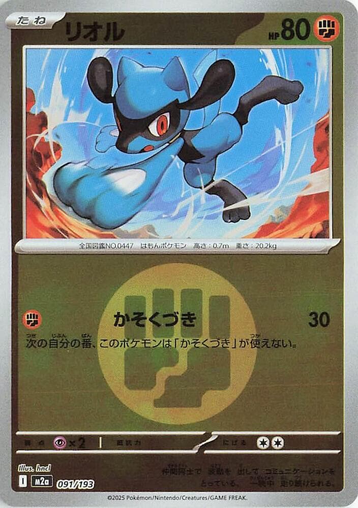 Riolu Energy Symbol Pattern 91 Holo