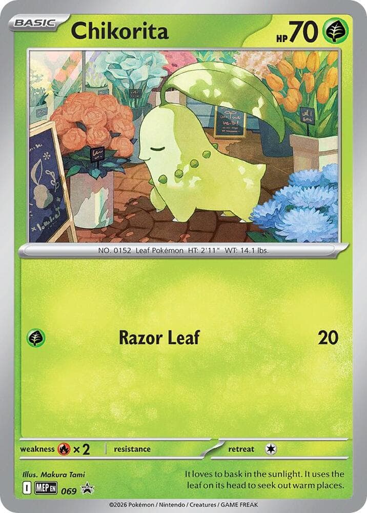 Chikorita Cosmos Holo 069