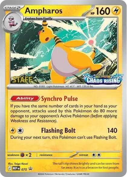 Ampharos Staff 075 Holo