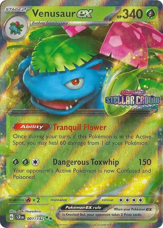 Venusaur ex Stellar Crown Stamp 001 Normal