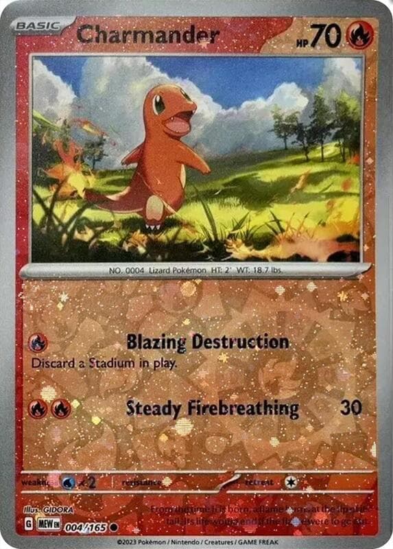 Charmander Reverse Cosmos Holo Costco Exclusive 004 Normal