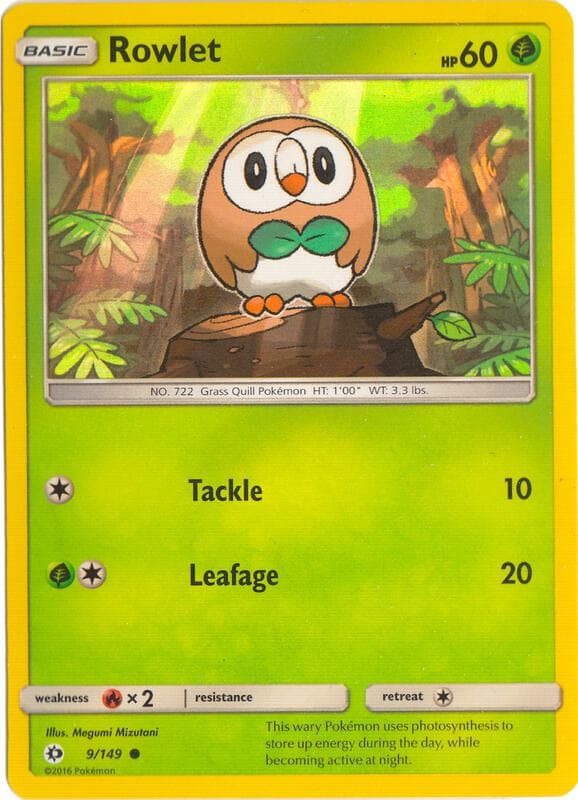 Rowlet Water Web Holo 009